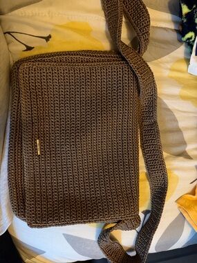 The Sak Brown Crochet Crossbody Bag